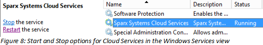 Restarting the Sparx Cloud Service