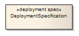 A UML Deployment Specification element.