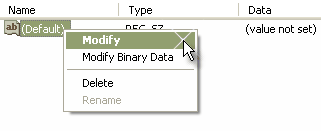 Modifying a Registry Key Value Modifying a Registry Key Value