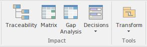 Part of the Design ribbon in Sparx Systems Enterprise Architect.