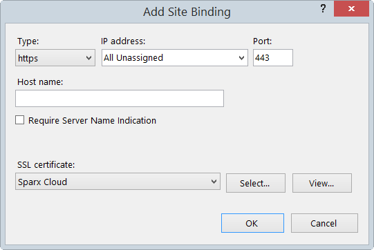 To set the bindings through which HTTPS will operate, you must include a port and a certificate in the site bindings.