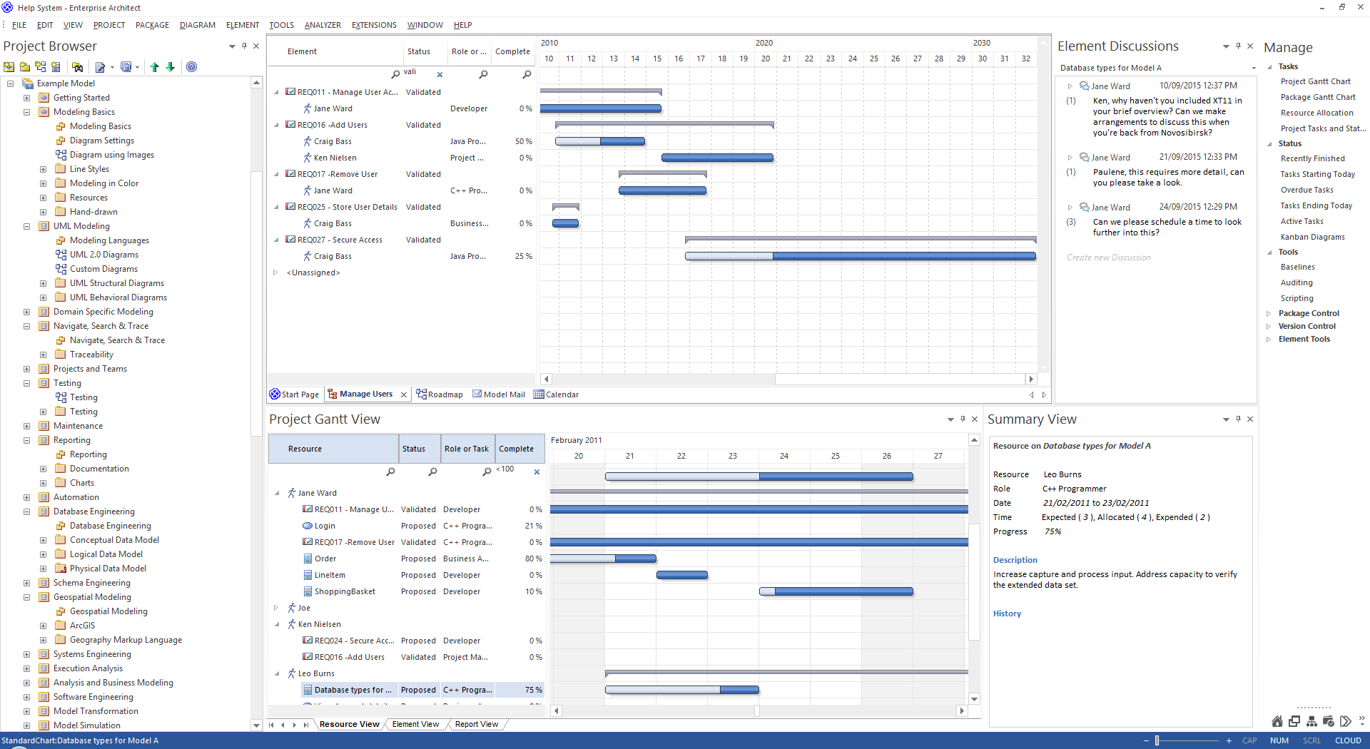 Projects view. Enterprise Architect. Extended Enterprise Modeling language пример. Gantter. Custom Templates Enterprise Architecture.