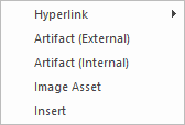 Drop menu for UML Artifact elements in Sparx Systems Enterprise Architect. Drop menu for UML Artifact elements in Sparx Systems Enterprise Architect.