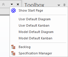 A default Kanban Diagram can be set for the entire repository in Sparx Systems Enterprise Architect.