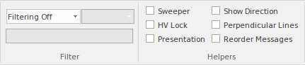 Part of the Layout ribbon in Sparx Systems Enterprise Architect.
