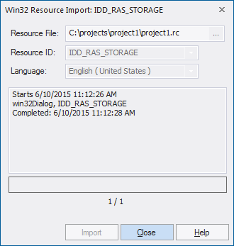 Importing a dialog from  a .rc resource file