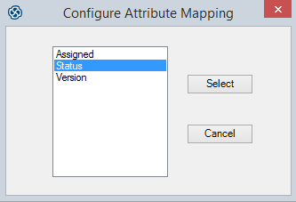 The Configure Attribute Mapping dialog in Sparx Systems Enterprise Architect.