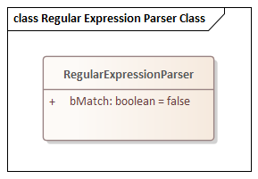 An Example Regular Expression Parser Class in Sparx Systems Enterprise Architect