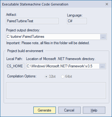 Targeting .NET in Executable Statemachine Code Generation
