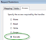 Setting up the HTTP module in the Internet Information Services (IIS) Manager