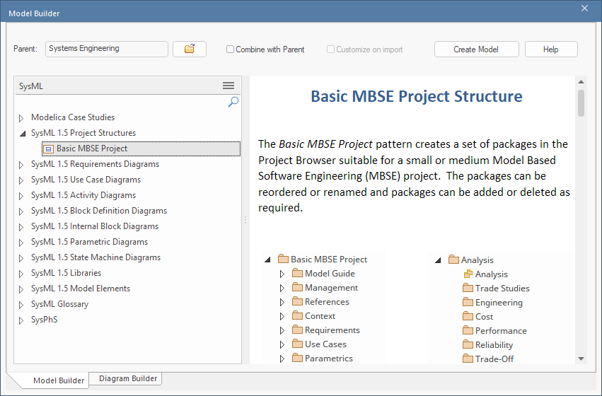 Setting Up a Model Structure | Enterprise Architect User Guide