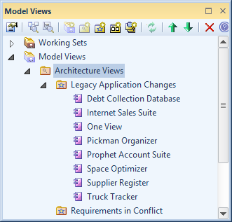 Showing search results in the Model Views window in Sparx Systems Enterprise Architect. Showing search results in the Model Views window in Sparx Systems Enterprise Architect.