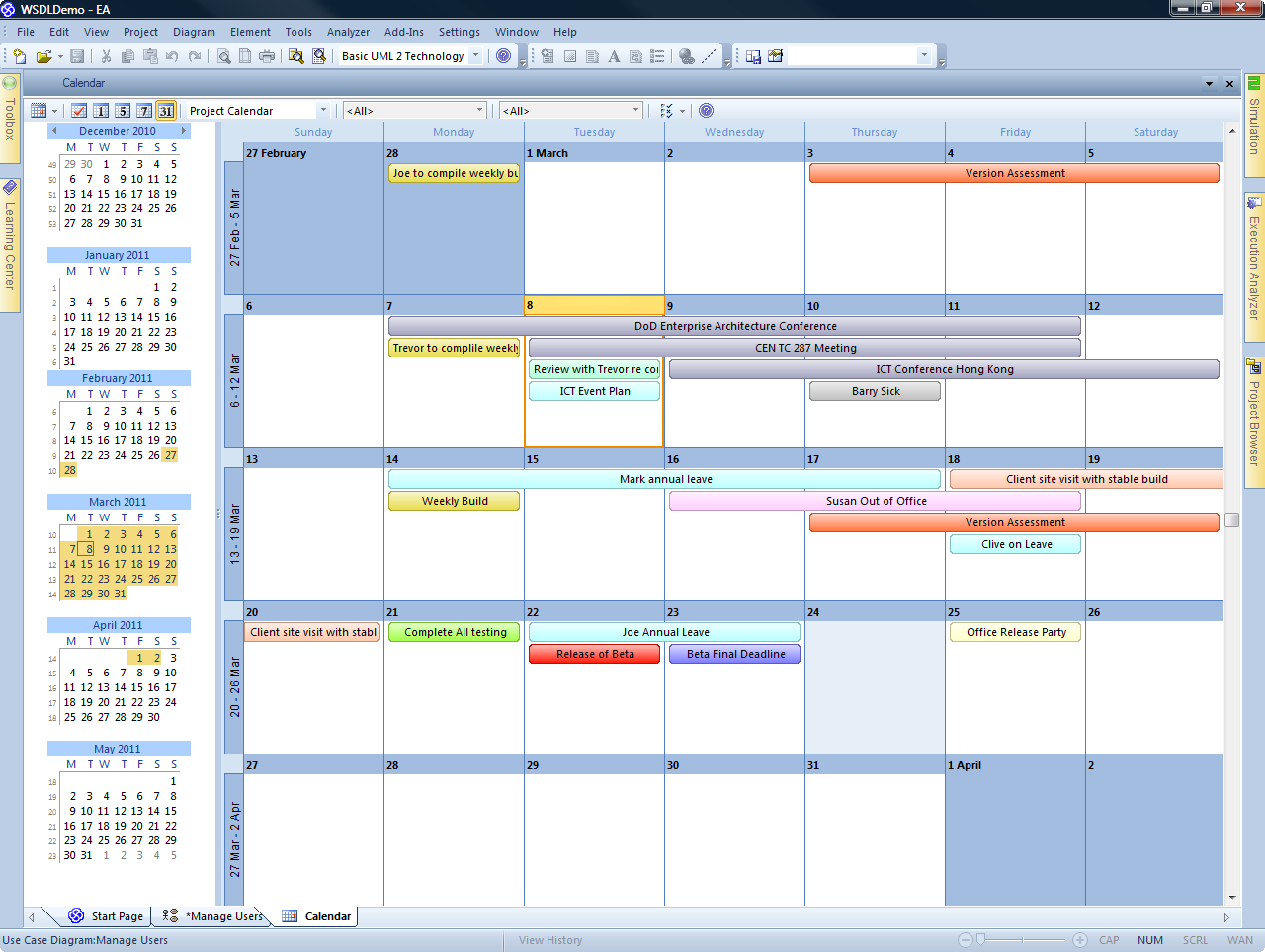 Project calendar. Project Management 2.0. Calendar Project Management.