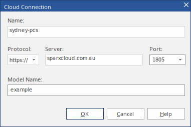 Protocol name. Sparx Systems Pro cloud Server.